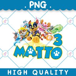 personalized superheroes paw dog patrol birthday boy png, dog patrol png, custom named age birthday gift for kids