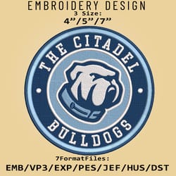 ncaa logo the citadel bulldogs, embroidery design, embroidery files, ncaa the citadel, machine embroidery pattern
