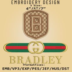 NCAA Logo Bradley Braves, Embroidery design, NCAA Gucc.i, Embroidery Files, Machine Embroider Pattern