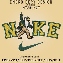 NCAA Logo Nike William Mary Tribe Embroidery design, Embroidery Files, Machine Embroidery Pattern