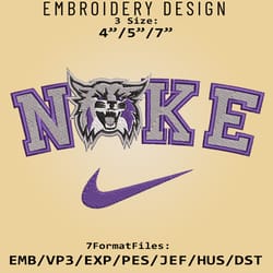 ncaa logo nike weber state wildcats embroidery design, embroidery files, machine embroidery pattern