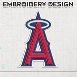 los angeles angels mlb embroidery designs, mlb logo embroidery files, mlb angels, machine embroidery pattern