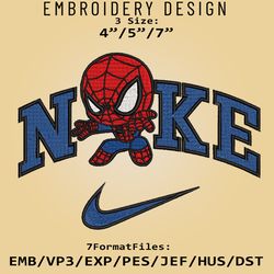 Spider-man Nik.e Embroidery Designs, Peter Parker, Marvel Machine Embroidery Pattern, Digital Download