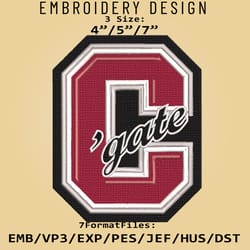 ncaa colgate raiders logo, embroidery design, ncaa colgate raiders, embroidery files, machine embroider pattern