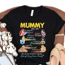 custom mommy you are my favorite princess shirt / disney mom t-shirt / mother's day gift ideas / gift for mom / disneyla