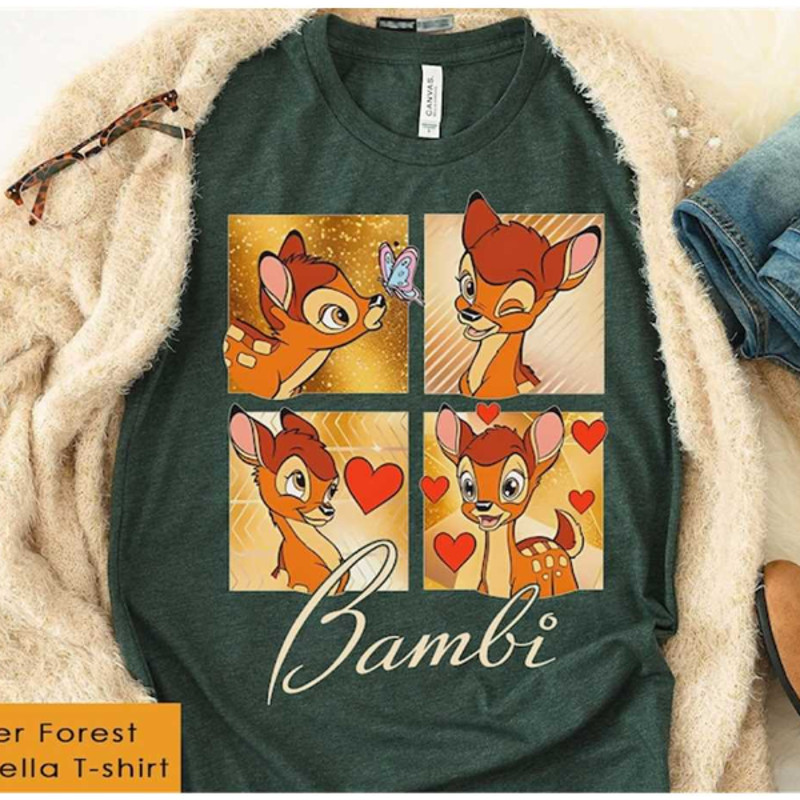 MR54202314411cutebambiwithsignatureshirtretrodisneybambitshirtimage1jpg