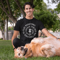 every great father teachers his children to play basketball tshirt, love basketball t-shirt, game day basketball t-shirt