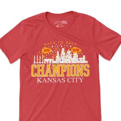 Kansas city football champions back to back 2023 2024 kc football lviii champions sweatshirt shirt memorabilia kansas ci