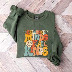 Celebrate Minds Of All Kinds Shirt, Neurodiversity Shirt, Autism Awareness Shirt, ADHD Shirt, Autism Acceptance Gift, SP