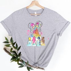 All Princess Watercolor Shirt, Princess Clipart, Mickie Ears Castle Shirt, Princess Shirt, Watercolor Castle Disney Tee,