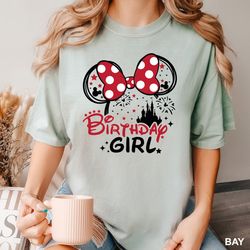 Birthday girl shirt, disney birthday girl, Minnie mouse, Minnie Birthday shirt,minnie ears, disney castle shirt, disney