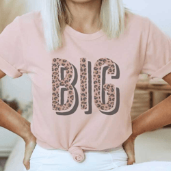 leopard big little shirt, big little reveal, sorority shirt, big little reveal, retro, cheetah, gbig, twin, ggbig, gggbi