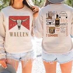 Wallen Western Sweatshirt, Retro Wallen Western Sweatshirt, Cowboy Girl Sweat, Country Music Crewneck