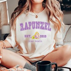 Rapunzel Disney Princess Shirt, Disney Character Tshirt, Disneyland Trip Family Tee For Girl, Disney Princess Crewneck S