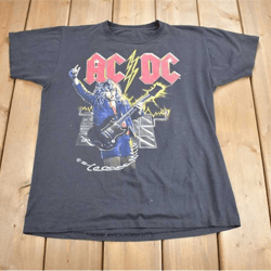 vintage 1986 ac/dc who made who tour band t-shirt / band tee / single stitch / made in usa / 80s t-shirt / music promo