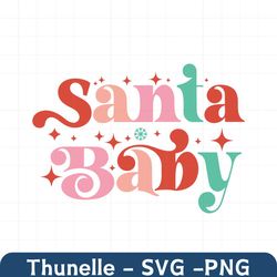 santa baby svg | santa baby png | christmas sweatshirt svg | pastel retro santa baby svg | retro christmas png