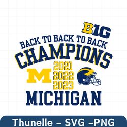 Michigan Back To Back Champion SVG