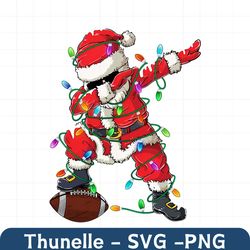 Sport Christmas Football Santa PNG Sublimation File