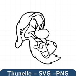 retro grumpy snow white svg