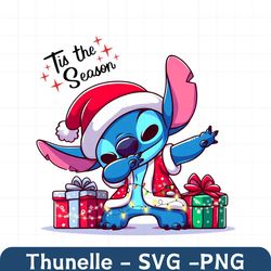 Tis The Season Stitch Santa Hat PNG