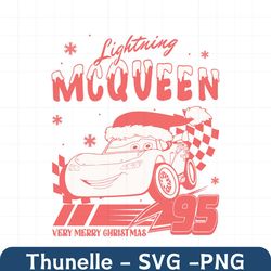lightning mcqueen merry christmas svg