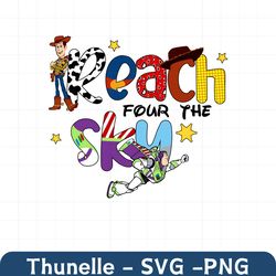 Birthday 4 Years Old, Reach Four The Sky Svg, Magical Kingdom Svg, Family Vacation, Family Trip, Svg, Bestfriend Svg, BF