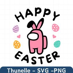 happy easter among us bunny svg, trending svg, easter day svg, easter 2021 svg, easter among us svg, among us svg, among