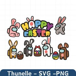 among us bunny happy easter svg, easter svg, among us bunny svg, among us easter svg, easter among us svg, among us rabb