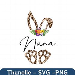 easter leopard pattern bunny nana svg, easter day svg, easter svg, nana svg, leopard pattern bunny, leopard pattern svg,