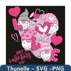 happy valentines day svg, valentine svg, gnomes svg, gnomes valentine svg, heart svg, gnomes hold hearts svg, gnomes lov