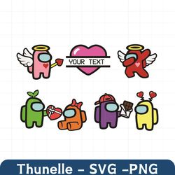 among us happy valentine svg, valentine svg, among us svg, happy valentine day svg, impostors love svg, among us gifts s