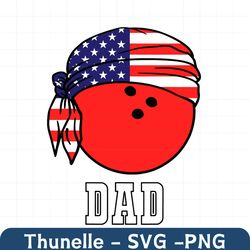 bowling dad with an american flag bandana svg, trending svg, bowling dad svg, bowling svg, bowler svg, bowler man svg, b