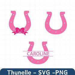 custom horseshoes svg bundle, trending svg, horseshoe svg, custom name svg, ribbon horseshoe svg, pink horseshoe svg, ho