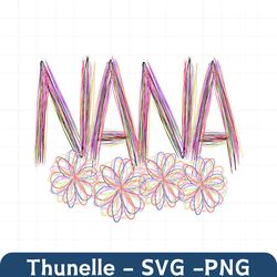 mother's day sublimation, nana png, mother's day png, blessed nana png, mother's day printable, colorful nana png