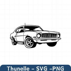 1970 ford maverick grabber svg, american muscle, png, vector art, illustration, drawing, 1970 ford maverick vector, no b