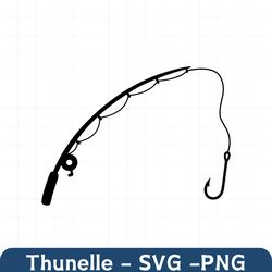 fishing pole instant digital download svg, png, dxf, and eps files included! fishing hook, fishing rod