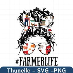 messy hair woman bun farmer life svg, trending svg, farmer life svg, farm women girl svg, messy hair svg, woman bun svg,