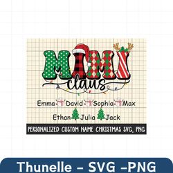 custom christmas mimi claus svg, png, custom grandma claus christmas svg ,file for sublimation