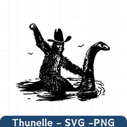 bigfoot riding nessie svg, trending svg, loch ness monster, bigfoot svg, nessie svg, loch ness svg, sasquatch svg, bigfo