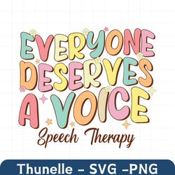 retro speech therapy speech language pathologist therapist svg, everyone serves a voice speech therapy flower retro svg,