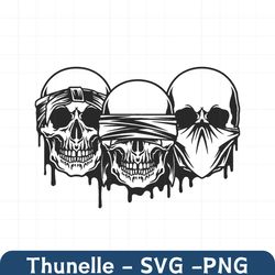 hear see speak skull svg | hear skull svg | speak skull svg | see skull svg | skull clipart | skull cutfile | skull png