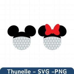 epcot mouse ears disneyland disneyworld minnie mickey | svg clipart images digital download sublimation cricut cut file