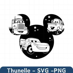 mcqueen cars vector svg, cars svg, tow mater svg, mack svg, lightning mcqueen svg, clipart disneyland ears svg cut file