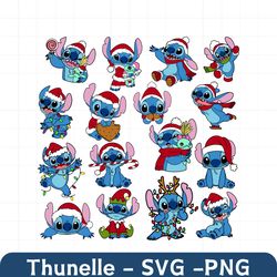 stitch christmas svg png dxf vector clipart layered bundle lilo and stitch