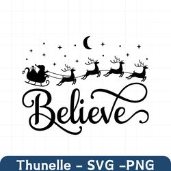 believe christmas svg, believe svg, santa sleigh svg, reindeer svg, retro christmas svg, christmas svg, winter svg, beli