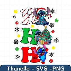 hohoho santa stitch christmas png, stitch christmas tree png, christmas instant download, stitch clipart, instant downl