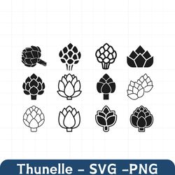 artichoke svg, svg files for cricut, artichoke clipart, vegetable svg, food svg, veggie svg, farm svg, plant clipart
