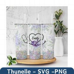 nurse 20 oz skinny tumbler sublimation png file