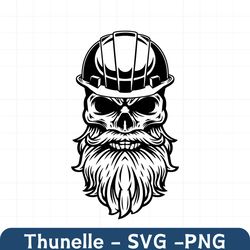 skull with hard hat svg png , construction svg , construction shirt , engineer svg , skull svg , digital download
