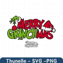 merry grinchmas ornament hand grinch santa hat | layered svg clipart images digital download sublimation cricut cut file